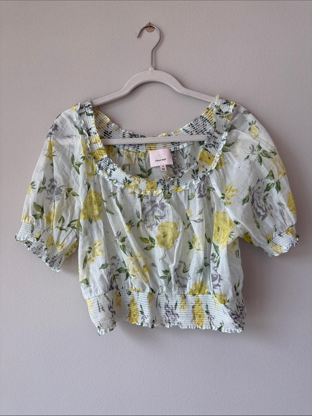 Cinq à Sept Floral Smocked Top